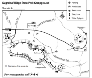 Sugarloaf Ridge State Park Map